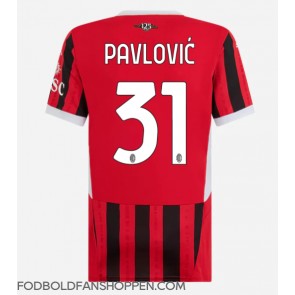 AC Milan Strahinja Pavlovic #31 Hjemmebanetrøje Dame 2024-25 Kortærmet